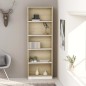 vidaXL Bücherregal 5 Fächer Weiß Sonoma-Eiche 60x24x175 Holzwerkstoff vidaXL Bücherregal 5 Fächer Weiß Sonoma-Eiche 60x24x175 Holzwerkstoff