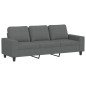 vidaXL 3-Sitzer-Sofa mit Hocker Dunkelgrau 180 cm Stoff vidaXL 3-Sitzer-Sofa mit Hocker Dunkelgrau 180 cm Stoff