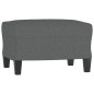 vidaXL 3-Sitzer-Sofa mit Hocker Dunkelgrau 180 cm Stoff vidaXL 3-Sitzer-Sofa mit Hocker Dunkelgrau 180 cm Stoff