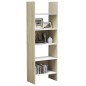 vidaXL Bücherregal Weiß und Sonoma-Eiche 60x35x180 cm Holzwerkstoff vidaXL Bücherregal Weiß und Sonoma-Eiche 60x35x180 cm Holzwerkstoff