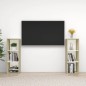 vidaXL TV-Schränke 2 Stk. Weiß Sonoma-Eiche 107x35x37 cm Holzwerkstoff vidaXL TV-Schränke 2 Stk. Weiß Sonoma-Eiche 107x35x37 cm Holzwerkstoff