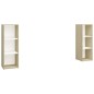 vidaXL TV-Schränke 2 Stk. Weiß Sonoma-Eiche 107x35x37 cm Holzwerkstoff vidaXL TV-Schränke 2 Stk. Weiß Sonoma-Eiche 107x35x37 cm Holzwerkstoff