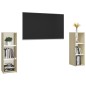 vidaXL TV-Schränke 2 Stk. Weiß Sonoma-Eiche 107x35x37 cm Holzwerkstoff vidaXL TV-Schränke 2 Stk. Weiß Sonoma-Eiche 107x35x37 cm Holzwerkstoff