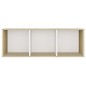 vidaXL TV-Schränke 2 Stk. Weiß Sonoma-Eiche 107x35x37 cm Holzwerkstoff vidaXL TV-Schränke 2 Stk. Weiß Sonoma-Eiche 107x35x37 cm Holzwerkstoff