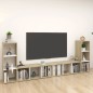 vidaXL TV-Schränke 4 Stk. Weiß Sonoma-Eiche 107x35x37 cm Holzwerkstoff vidaXL TV-Schränke 4 Stk. Weiß Sonoma-Eiche 107x35x37 cm Holzwerkstoff