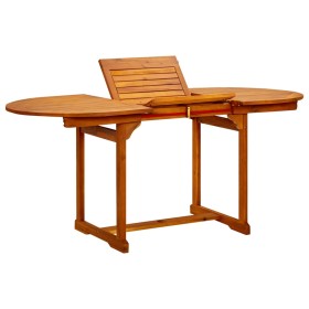 vidaXL Garten-Esstisch (120-170)x80x75 cm Massivholz Akazie 