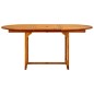 vidaXL Garten-Esstisch (120-170)x80x75 cm Massivholz Akazie vidaXL Garten-Esstisch (120-170)x80x75 cm Massivholz Akazie