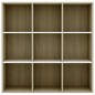 vidaXL Bücherregal Weiß Sonoma-Eiche 98x30x98 cm Holzwerkstoff vidaXL Bücherregal Weiß Sonoma-Eiche 98x30x98 cm Holzwerkstoff