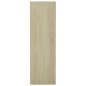vidaXL Bücherregal Weiß Sonoma-Eiche 98x30x98 cm Holzwerkstoff vidaXL Bücherregal Weiß Sonoma-Eiche 98x30x98 cm Holzwerkstoff