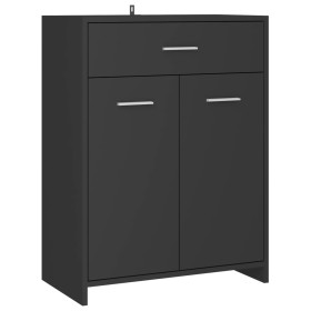 vidaXL Badezimmerschrank Grau 60x33x80 cm Holzwerkstoff