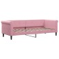 vidaXL Tagesbett Ausziehbar mit Schubladen Rosa 80x200 cm Samt vidaXL Tagesbett Ausziehbar mit Schubladen Rosa 80x200 cm Samt
