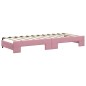 vidaXL Tagesbett Ausziehbar mit Schubladen Rosa 80x200 cm Samt vidaXL Tagesbett Ausziehbar mit Schubladen Rosa 80x200 cm Samt