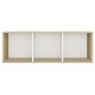 vidaXL TV-Schränke 2 Stk. Weiß Sonoma-Eiche 107x35x37 cm Holzwerkstoff vidaXL TV-Schränke 2 Stk. Weiß Sonoma-Eiche 107x35x37 cm Holzwerkstoff