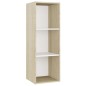 vidaXL TV-Schränke 3 Stk. Weiß Sonoma-Eiche 107x35x37 cm Holzwerkstoff vidaXL TV-Schränke 3 Stk. Weiß Sonoma-Eiche 107x35x37 cm Holzwerkstoff