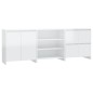 vidaXL 3-tlg. Sideboard Hochglanz-Weiß Holzwerkstoff vidaXL 3-tlg. Sideboard Hochglanz-Weiß Holzwerkstoff