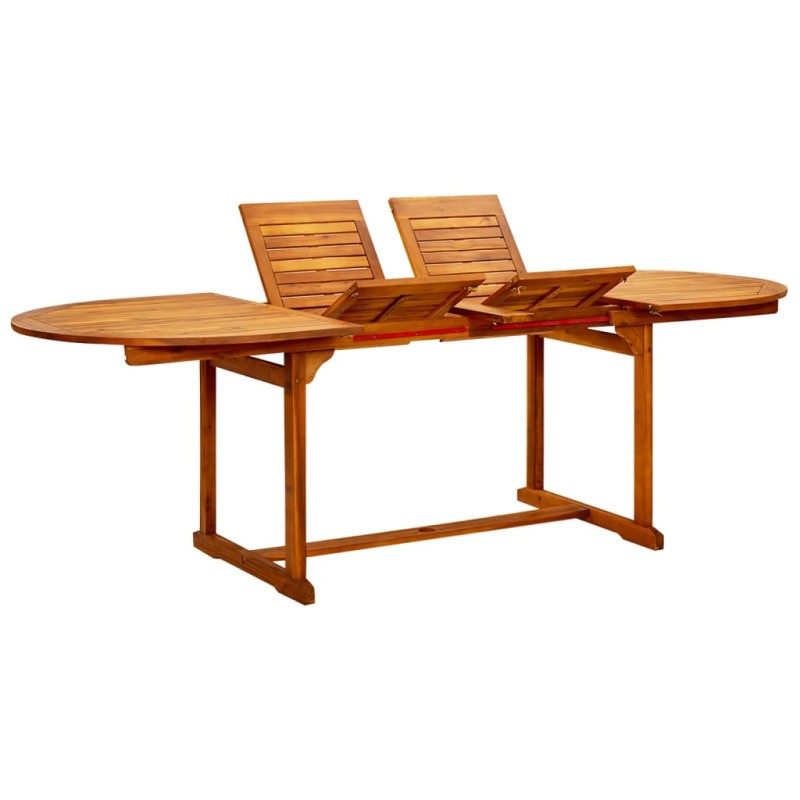 vidaXL Garten-Esstisch (160-240)x100x75 cm Massivholz Akazie vidaXL Garten-Esstisch (160-240)x100x75 cm Massivholz Akazie