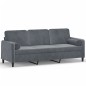 vidaXL 3-Sitzer-Sofa mit Zierkissen Dunkelgrau 180 cm Samt vidaXL 3-Sitzer-Sofa mit Zierkissen Dunkelgrau 180 cm Samt
