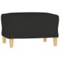 vidaXL 3-Sitzer-Sofa mit Hocker Schwarz 180 cm Stoff vidaXL 3-Sitzer-Sofa mit Hocker Schwarz 180 cm Stoff