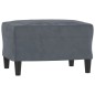 vidaXL 3-Sitzer-Sofa mit Hocker Dunkelgrau 180 cm Samt vidaXL 3-Sitzer-Sofa mit Hocker Dunkelgrau 180 cm Samt
