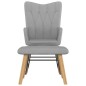 vidaXL Schaukelsessel mit Hocker Hellgrau Stoff vidaXL Schaukelsessel mit Hocker Hellgrau Stoff