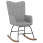 vidaXL Schaukelsessel mit Hocker Hellgrau Stoff vidaXL Schaukelsessel mit Hocker Hellgrau Stoff