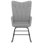 vidaXL Schaukelsessel mit Hocker Hellgrau Stoff vidaXL Schaukelsessel mit Hocker Hellgrau Stoff