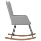 vidaXL Schaukelsessel mit Hocker Hellgrau Stoff vidaXL Schaukelsessel mit Hocker Hellgrau Stoff