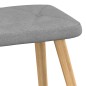 vidaXL Schaukelsessel mit Hocker Hellgrau Stoff vidaXL Schaukelsessel mit Hocker Hellgrau Stoff