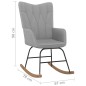 vidaXL Schaukelsessel mit Hocker Hellgrau Stoff vidaXL Schaukelsessel mit Hocker Hellgrau Stoff