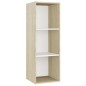 vidaXL TV-Schrank Weiß und Sonoma-Eiche 107x35x37 cm Holzwerkstoff vidaXL TV-Schrank Weiß und Sonoma-Eiche 107x35x37 cm Holzwerkstoff