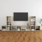 vidaXL 5-tlg. TV-Schrank-Set Weiß Sonoma-Eiche Holzwerkstoff vidaXL 5-tlg. TV-Schrank-Set Weiß Sonoma-Eiche Holzwerkstoff