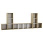 vidaXL 5-tlg. TV-Schrank-Set Weiß Sonoma-Eiche Holzwerkstoff vidaXL 5-tlg. TV-Schrank-Set Weiß Sonoma-Eiche Holzwerkstoff