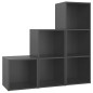 vidaXL 3-tlg. TV-Schrank-Set Grau Holzwerkstoff vidaXL 3-tlg. TV-Schrank-Set Grau Holzwerkstoff