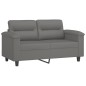 vidaXL 2-Sitzer-Sofa mit Kissen Dunkelgrau 120 cm Mikrofasergewebe vidaXL 2-Sitzer-Sofa mit Kissen Dunkelgrau 120 cm Mikrofasergewebe