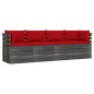Garten-Palettensofa 4-Sitzer mit Kissen Kiefer Massivholz Garten-Palettensofa 4-Sitzer mit Kissen Kiefer Massivholz