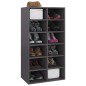 vidaXL Schuhregal Hochglanz-Grau 54x34x100,5 cm Holzwerkstoff vidaXL Schuhregal Hochglanz-Grau 54x34x100,5 cm Holzwerkstoff