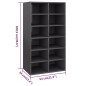 vidaXL Schuhregal Hochglanz-Grau 54x34x100,5 cm Holzwerkstoff vidaXL Schuhregal Hochglanz-Grau 54x34x100,5 cm Holzwerkstoff