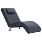 vidaXL Massage Chaiselongue mit Kissen Grau Wildleder-Optik vidaXL Massage Chaiselongue mit Kissen Grau Wildleder-Optik
