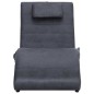 vidaXL Massage Chaiselongue mit Kissen Grau Wildleder-Optik vidaXL Massage Chaiselongue mit Kissen Grau Wildleder-Optik