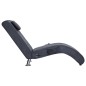 vidaXL Massage Chaiselongue mit Kissen Grau Wildleder-Optik vidaXL Massage Chaiselongue mit Kissen Grau Wildleder-Optik