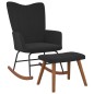 vidaXL Schaukelstuhl mit Hocker Samt Schwarz vidaXL Schaukelstuhl mit Hocker Samt Schwarz