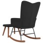 vidaXL Schaukelstuhl mit Hocker Samt Schwarz vidaXL Schaukelstuhl mit Hocker Samt Schwarz