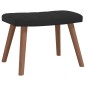 vidaXL Schaukelstuhl mit Hocker Samt Schwarz vidaXL Schaukelstuhl mit Hocker Samt Schwarz