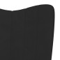 vidaXL Schaukelstuhl mit Hocker Samt Schwarz vidaXL Schaukelstuhl mit Hocker Samt Schwarz