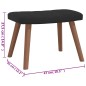 vidaXL Schaukelstuhl mit Hocker Samt Schwarz vidaXL Schaukelstuhl mit Hocker Samt Schwarz