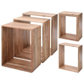 Home&Styling Beistelltisch-Set 3 Stk. Mangoholz
