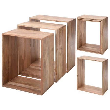 Home&Styling Beistelltisch-Set 3 Stk. Mangoholz