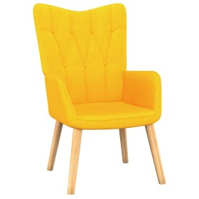 vidaXL Relaxsessel mit Hocker Senfgelb Stoff