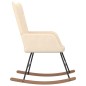 vidaXL Schaukelsessel mit Hocker Creme Stoff vidaXL Schaukelsessel mit Hocker Creme Stoff