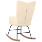vidaXL Schaukelsessel mit Hocker Creme Stoff vidaXL Schaukelsessel mit Hocker Creme Stoff